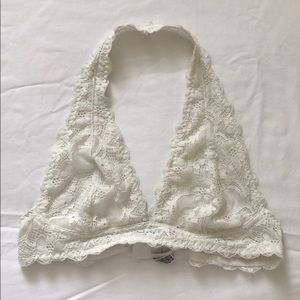 Ivory Free People Halter Bralette